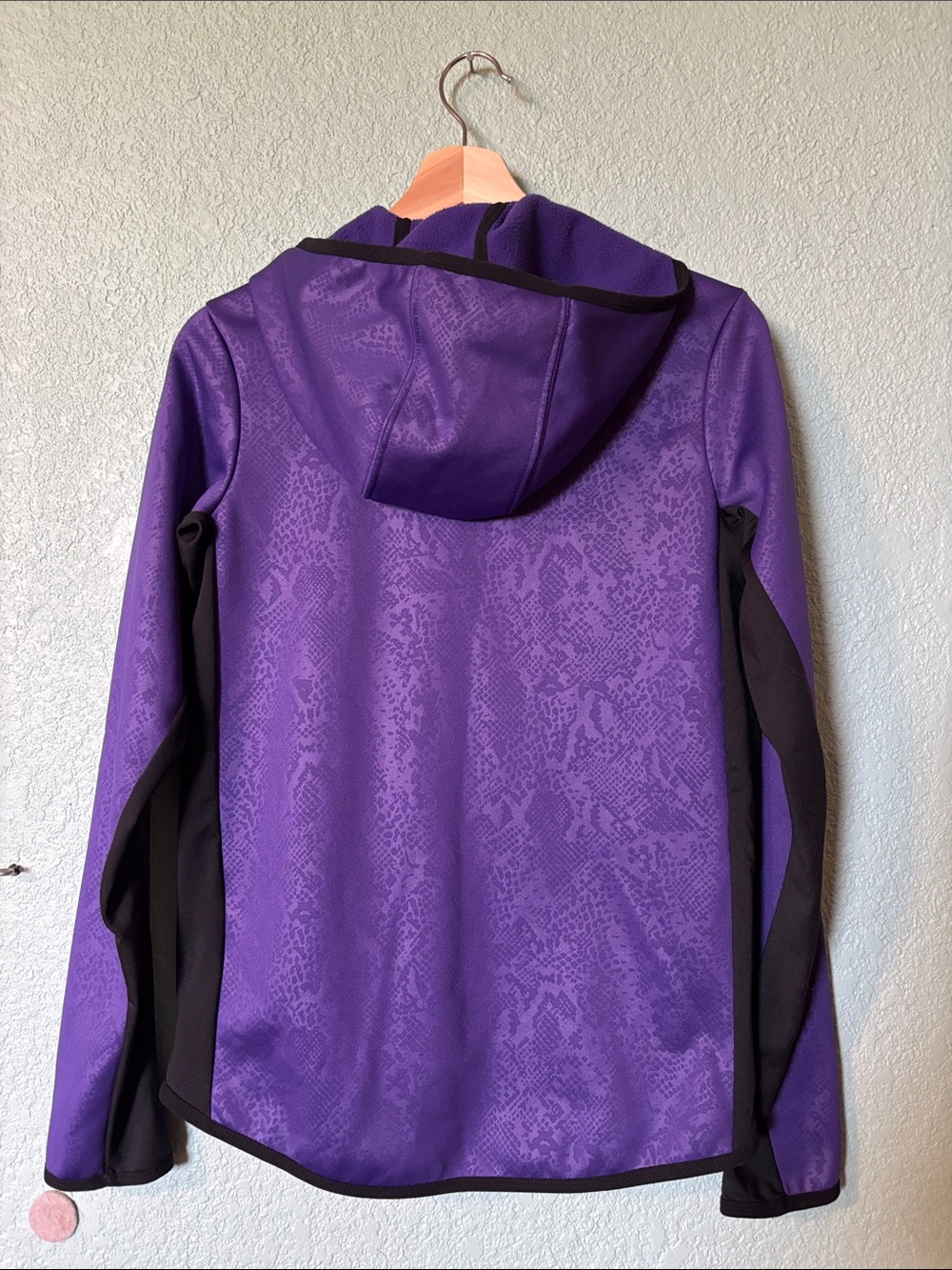 Nike Purple Hooded Therma-Fit Women’s Athletic Jacket with Black Panels Size S - Picture 3 of 3